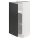 SEKTION Gabinete bajo+estantes, blanco/Nickebo antracita mate, 15x15x30 "