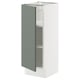 SEKTION Gabinete bajo+estantes, blanco/Nickebo verde grisáceo mate, 12x15x30 "