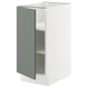 SEKTION Gabinete bajo+estantes, blanco/Nickebo verde grisáceo mate, 15x24x30 "