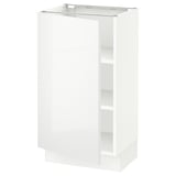SEKTION Gabinete bajo+estantes, blanco/Ringhult blanco, 18x15x30 "