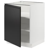 SEKTION Gabinete bajo+estantes, blanco/Upplöv antracita mate, 24x24x30 "