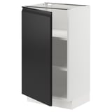 SEKTION Gabinete bajo+estantes, blanco/Upplöv antracita mate, 18x15x30 "
