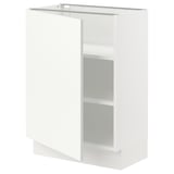 SEKTION Gabinete bajo+estantes, blanco/Vallstena blanco, 24x15x30 "
