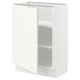SEKTION Gabinete bajo+estantes, blanco/Vallstena blanco, 24x15x30 "