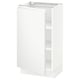 SEKTION Gabinete bajo+estantes, blanco/Voxtorp blanco mate, 18x15x30 "