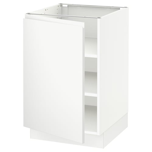 SEKTION Gabinete bajo+estantes, blanco/Voxtorp blanco mate, 21x24x30 "