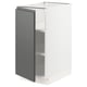 SEKTION Gabinete bajo+estantes, blanco/Voxtorp gris oscuro, 15x24x30 "