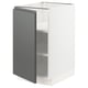 SEKTION Gabinete bajo+estantes, blanco/Voxtorp gris oscuro, 18x24x30 "