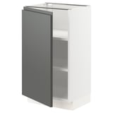 SEKTION Gabinete bajo+estantes, blanco/Voxtorp gris oscuro, 18x15x30 "