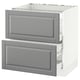 SEKTION Gabinete bajo estufa 2frentes/3cjn, blanco Maximera/Bodbyn gris, 30x24x30 "