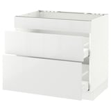 SEKTION Gabinete bajo estufa/3 frentes/2 cj, blanco Maximera/Ringhult blanco, 36x24x30 "