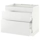 SEKTION Gabinete bajo estufa/3 frentes/2 cj, blanco Maximera/Ringhult blanco, 36x24x30 "