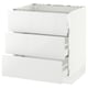 SEKTION Gabinete bajo estufa 3frentes/3cjn, blanco Maximera/Ringhult blanco, 30x24x30 "