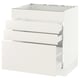 SEKTION Gabinete bajo estufa/4 frentes/3 cj, blanco/Veddinge blanco, 30x24x30 "