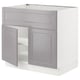 SEKTION Gabinete bajo estufa/extractor+2 pt, blanco/Bodbyn gris, 36x24x30 "