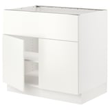 SEKTION Gabinete bajo estufa/extractor+2 pt, blanco/Havstorp beige, 36x24x30 "
