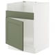 SEKTION Gabinete bajo freg 1 pila HAVSEN, blanco/Axstad gris-verde, 24x24x30 "