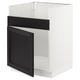 SEKTION Gabinete bajo freg 1 pila HAVSEN, blanco/Lerhyttan teñido en negro, 24x24x30 "