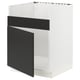 SEKTION Gabinete bajo freg 1 pila HAVSEN, blanco/Nickebo antracita mate, 24x24x30 "