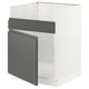 SEKTION Gabinete bajo freg 1 pila HAVSEN, blanco/Voxtorp gris oscuro, 24x24x30 "