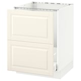 SEKTION Gabinete bajo freg/cls residuos/2fr, blanco Maximera/Bodbyn color hueso, 24x24x30 "