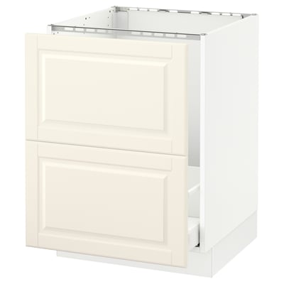 SEKTION Gabinete bajo freg/cls residuos/2fr, blanco Maximera/Bodbyn color hueso, 24x24x30 "