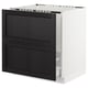 Opción: SEKTION Gabinete bajo freg/cls residuos/2fr, blanco Maximera/Lerhyttan teñido en negro, 30x24x30 "