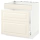 SEKTION Gabinete bajo freg/cls residuos/3fr, blanco Maximera/Bodbyn color hueso, 30x24x30 "