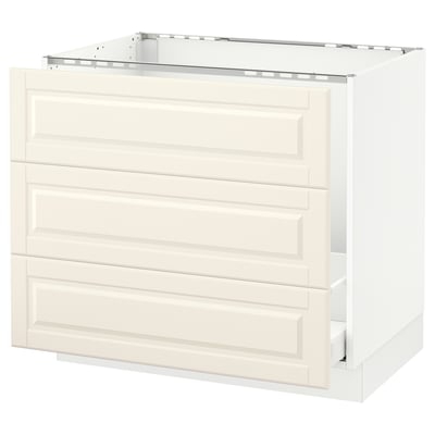 SEKTION Gabinete bajo freg/cls residuos/3fr, blanco Maximera/Bodbyn color hueso, 36x24x30 "