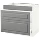 SEKTION Gabinete bajo freg/cls residuos/3fr, blanco Maximera/Bodbyn gris, 36x24x30 "
