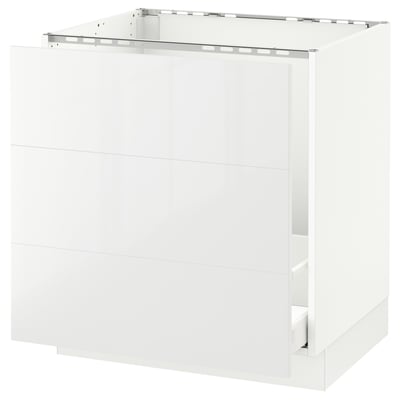 SEKTION Gabinete bajo freg/cls residuos/3fr, blanco Maximera/Ringhult blanco, 30x24x30 "