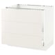 SEKTION Gabinete bajo freg/cls residuos/3fr, blanco Maximera/Veddinge blanco, 36x24x30 "