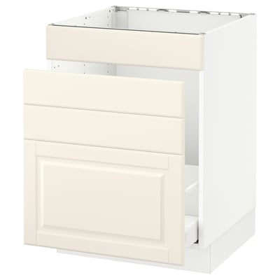 SEKTION Gabinete bajo freg/cls residuos/4fr, blanco Maximera/Bodbyn color hueso, 24x24x30 "