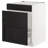 SEKTION Gabinete bajo freg/cls residuos/4fr, blanco Maximera/Lerhyttan teñido en negro, 24x24x30 "