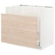SEKTION Gabinete bajo freg HAVSEN/rsds/2frn, blanco Maximera/Askersund efecto de fresno claro, 36x24x30 "