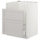 SEKTION Gabinete bajo freg HAVSEN/rsds/2frn, blanco Maximera/Lerhyttan gris claro, 24x24x30 "