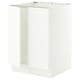 SEKTION Gabinete bajo fregadero+2 puertas, blanco/Aspudden blanco mate, 24x24x30 "