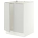 SEKTION Gabinete bajo fregadero+2 puertas, blanco/Aspudden gris claro, 24x24x30 "