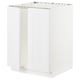 SEKTION Gabinete bajo fregadero+2 puertas, blanco/Axstad blanco mate, 24x24x30 "