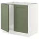 SEKTION Gabinete bajo fregadero+2 puertas, blanco/Axstad gris-verde, 36x24x30 "