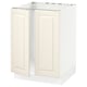 SEKTION Gabinete bajo fregadero+2 puertas, blanco/Bodbyn color hueso, 24x24x30 "