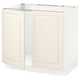 SEKTION Gabinete bajo fregadero+2 puertas, blanco/Bodbyn color hueso, 36x24x30 "
