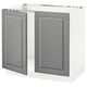 SEKTION Gabinete bajo fregadero+2 puertas, blanco/Bodbyn gris, 36x24x30 "