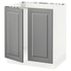 SEKTION Gabinete bajo fregadero+2 puertas, blanco/Bodbyn gris, 30x24x30 "