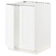 SEKTION Gabinete bajo fregadero+2 puertas, blanco Enköping/blanco efecto madera, 24x24x30 "