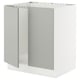 SEKTION Gabinete bajo fregadero+2 puertas, blanco/Havstorp gris claro, 30x24x30 "