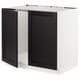 SEKTION Gabinete bajo fregadero+2 puertas, blanco/Lerhyttan teñido en negro, 36x24x30 "