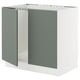 SEKTION Gabinete bajo fregadero+2 puertas, blanco/Nickebo verde grisáceo mate, 36x24x30 "