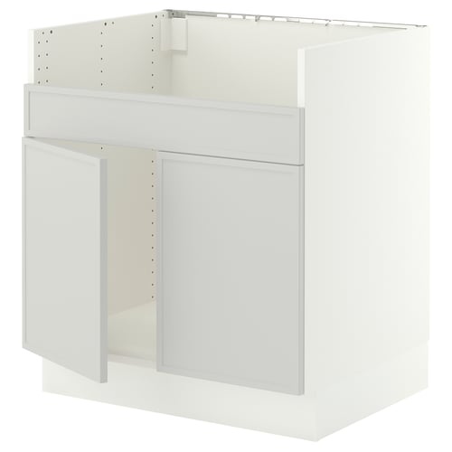 SEKTION Gabinete bajo fregadero TALLSJÖN, blanco/Aspudden gris claro, 30x24x30 "