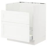 SEKTION Gabinete bajo fregadero TALLSJÖN, blanco Enköping/blanco efecto madera, 30x24x30 "